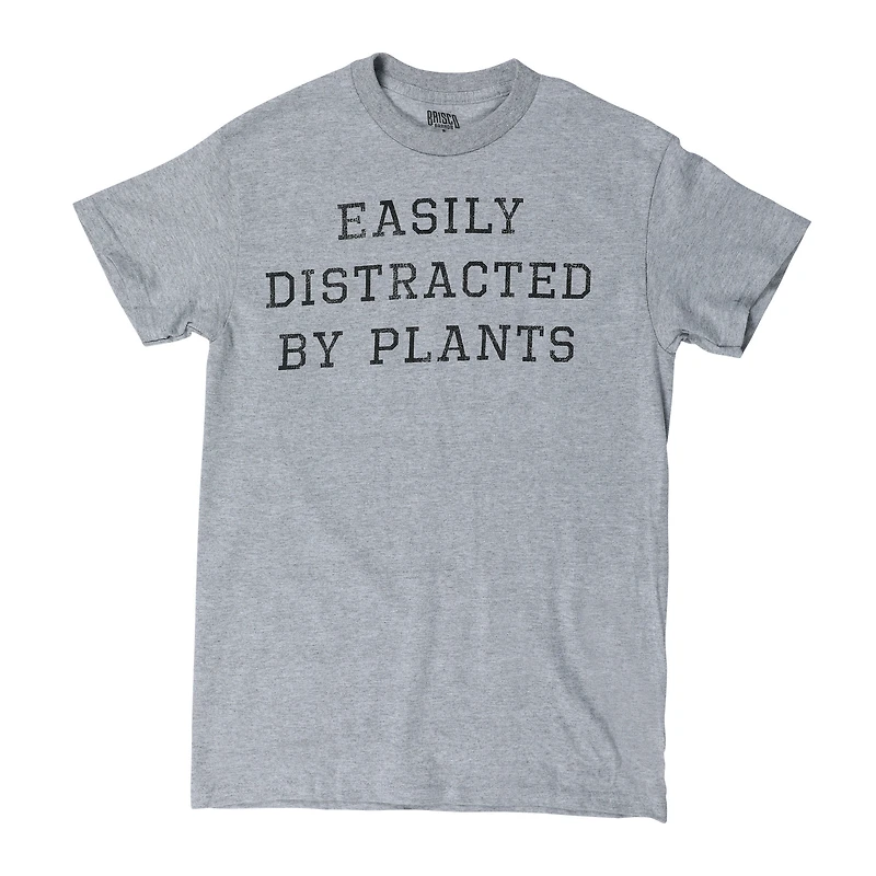 'easily distracted by plants’ graphic tee