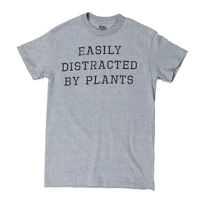 'easily distracted by plants’ graphic tee