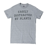 'easily distracted by plants’ graphic tee