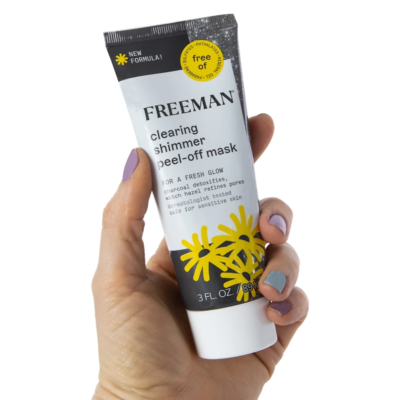 freeman® clearing shimmer peel-off mask 3oz