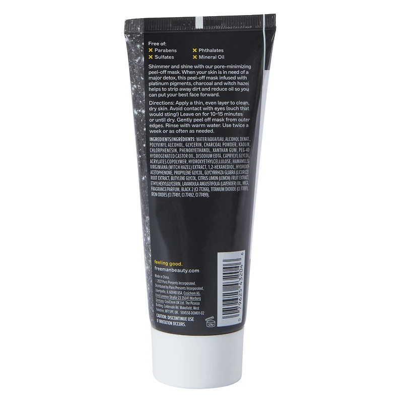 freeman® clearing shimmer peel-off mask 3oz