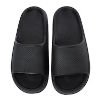 ladies green puff sole slide sandals