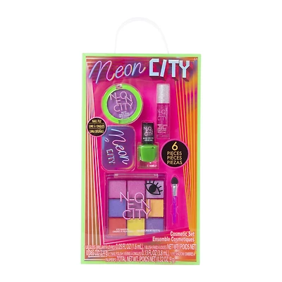 neon city 6-piece cosmetic set