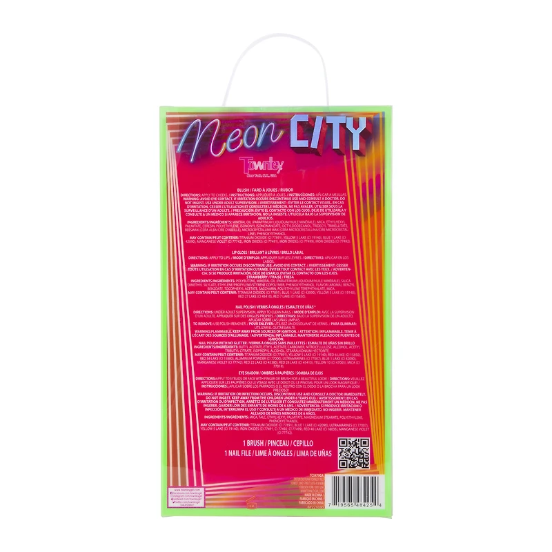 neon city 6-piece cosmetic set