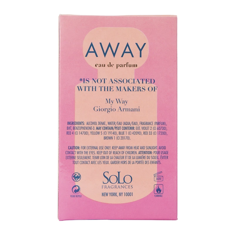 away eau de parfum for women 3.4oz