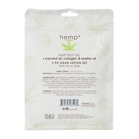 hemp+ hemp seed oil hand lotion set 3-piece