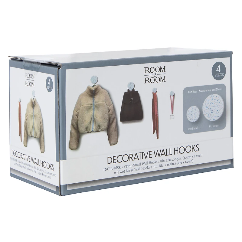 terrazzo wall hooks 4-pack