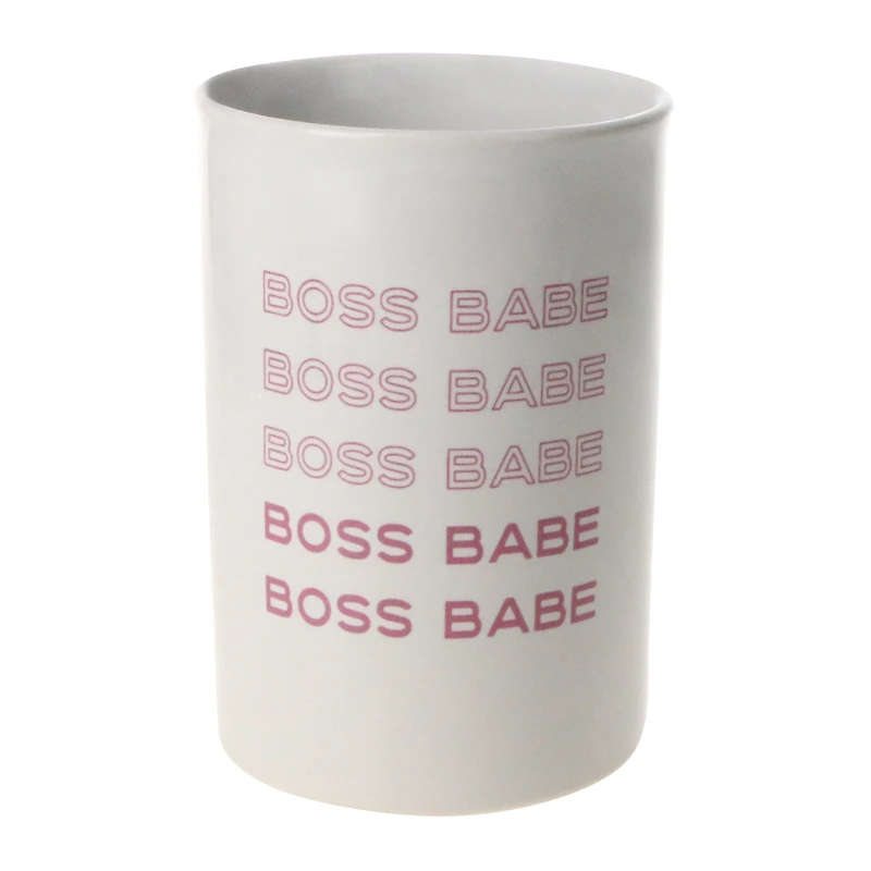 boss babe' makeup brush cup