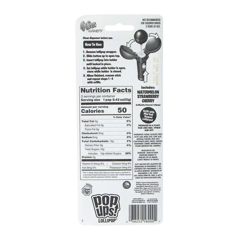 spongebob squarepants™ pop ups lollipop® 3-count