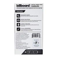 billboard™ super bass stereo earbuds with mic