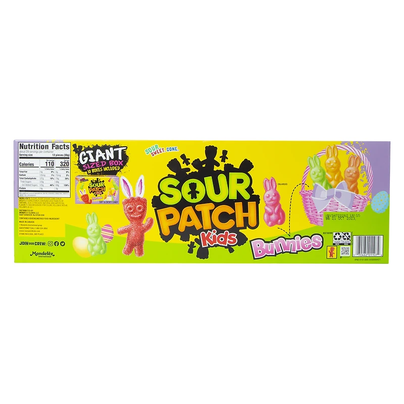 sour patch kids® bunnies giant box 10-count
