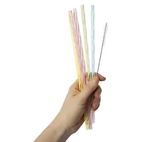 Patterned Straws 6-Count - Pastel