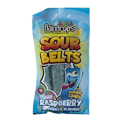 raindrops® raspberry sour belts gummy candy 3.52oz