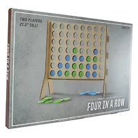 giant four in a row wooden game 24in x 21.3in