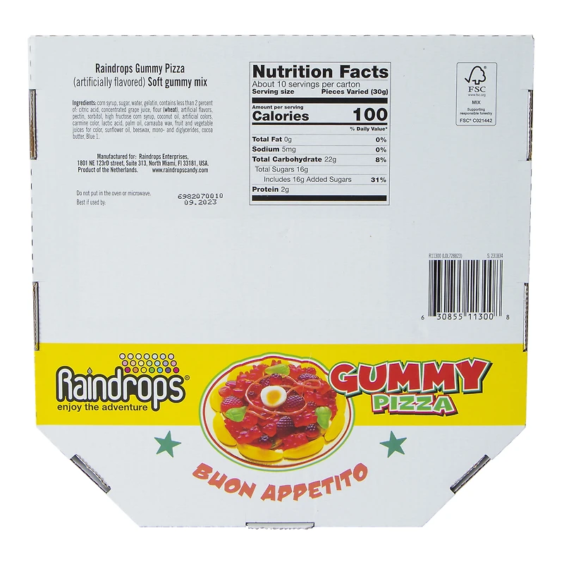 raindrops® gummy pizza 10.58oz