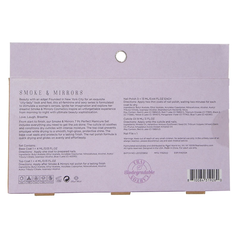 Smoke & Mirrors Nail Polish Set 7-Piece - Perfect Mani