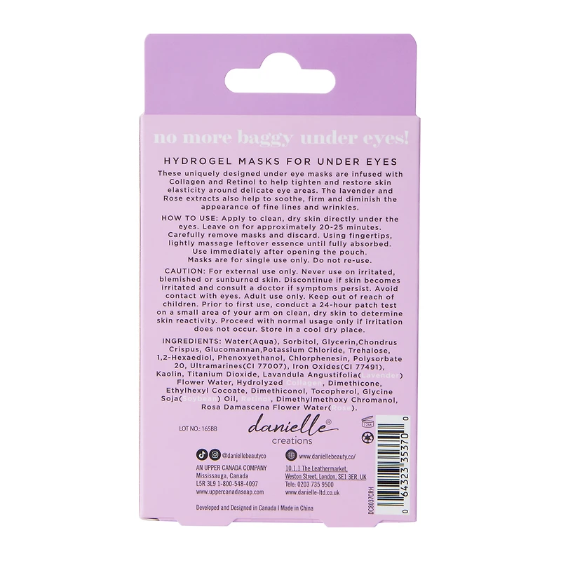 danielle creations® vitamin c hydrogel eye masks 10-count