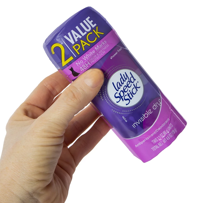 lady speed stick® invisible dry 48hr antiperspirant deodorant 2-count