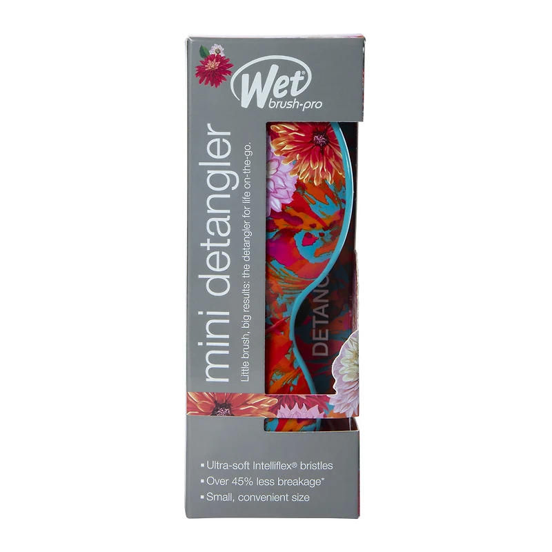 Wet® Mini Detangler Hairbrush - Teal Floral