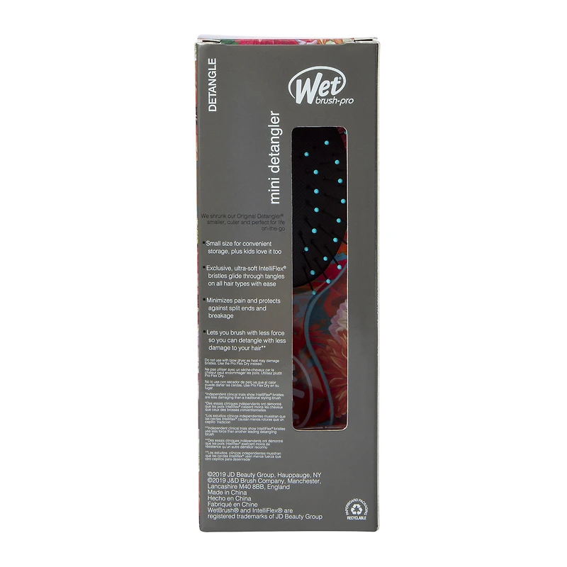 Wet® Mini Detangler Hairbrush - Teal Floral