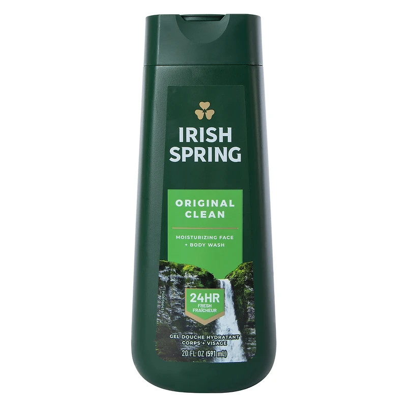 irish spring original clean face & body wash 20 fl.oz