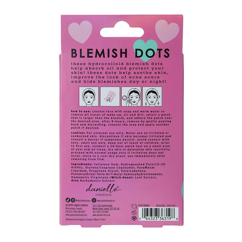 danielle creations® hydrocolloid blemish dots 24-count