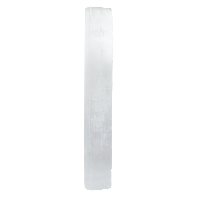 etched selenite charging wand 7in