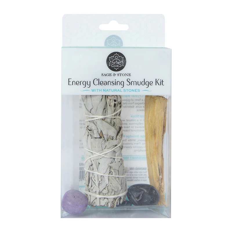 sage & stone energy cleansing smudge kit