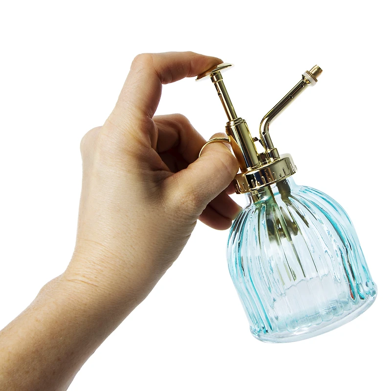 ribbed glass plant mister