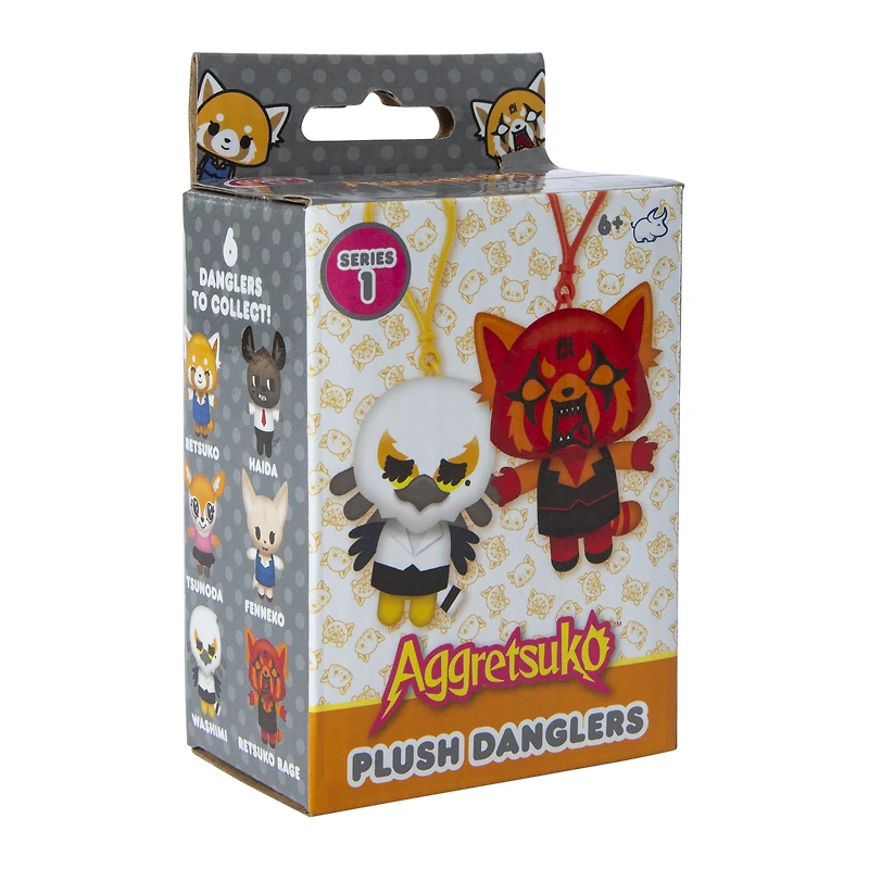 aggretsuko™ series 1 plush danglers blind bag