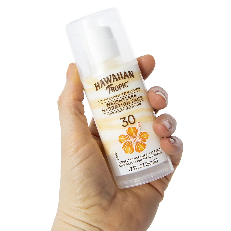 hawaiian tropic® oil free SPF 40 face sunscreen lotion 1.7 fl.oz