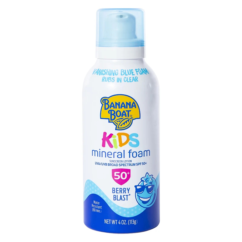 banana boat® kids mineral foam SPF 50+ sunscreen 4oz