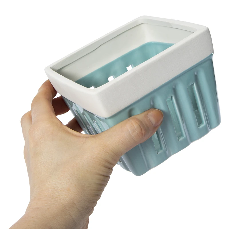 ceramic berry basket 4.55in x