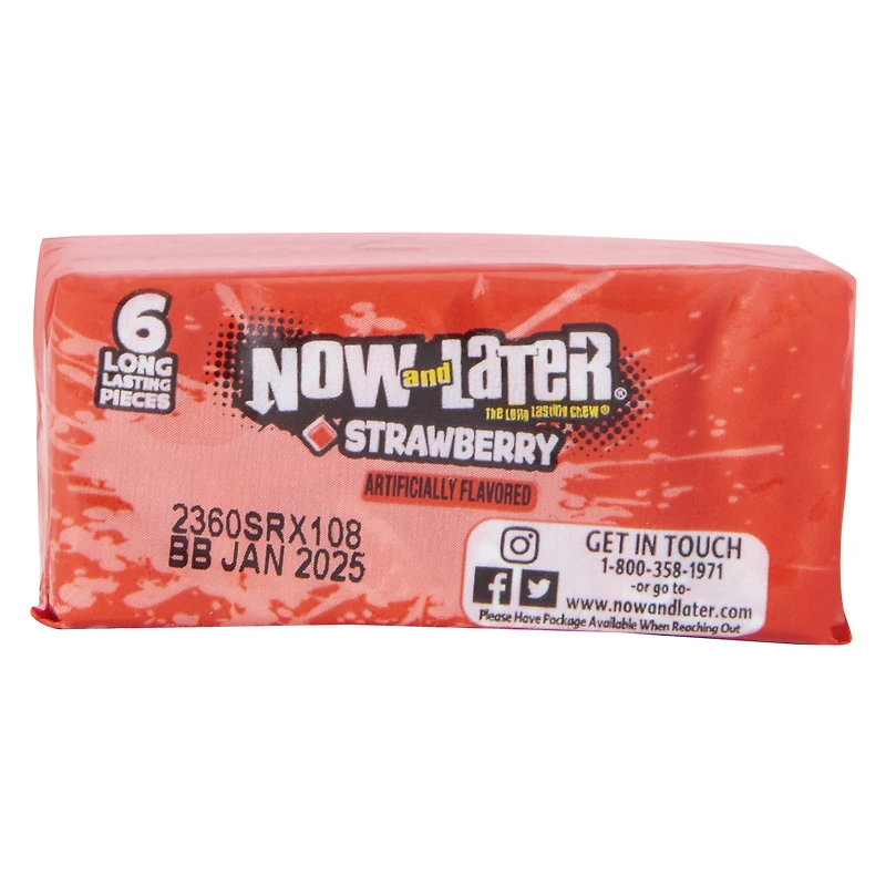 now & later® strawberry chew candy