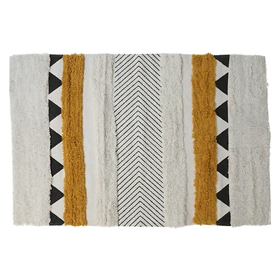 geometric tufted rug 2ft x 3ft