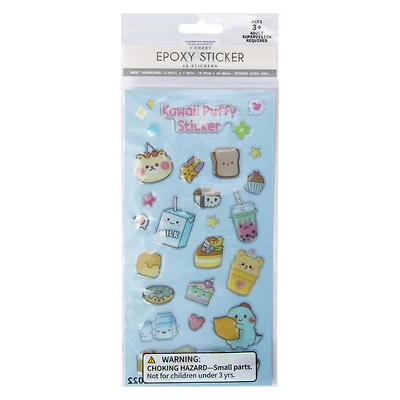 kawaii puffy stickers