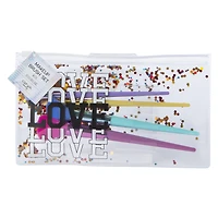 makeup brushes & travel bag 4-count