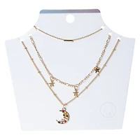 Layered Necklace Set 3-Pack - Stars & Moon