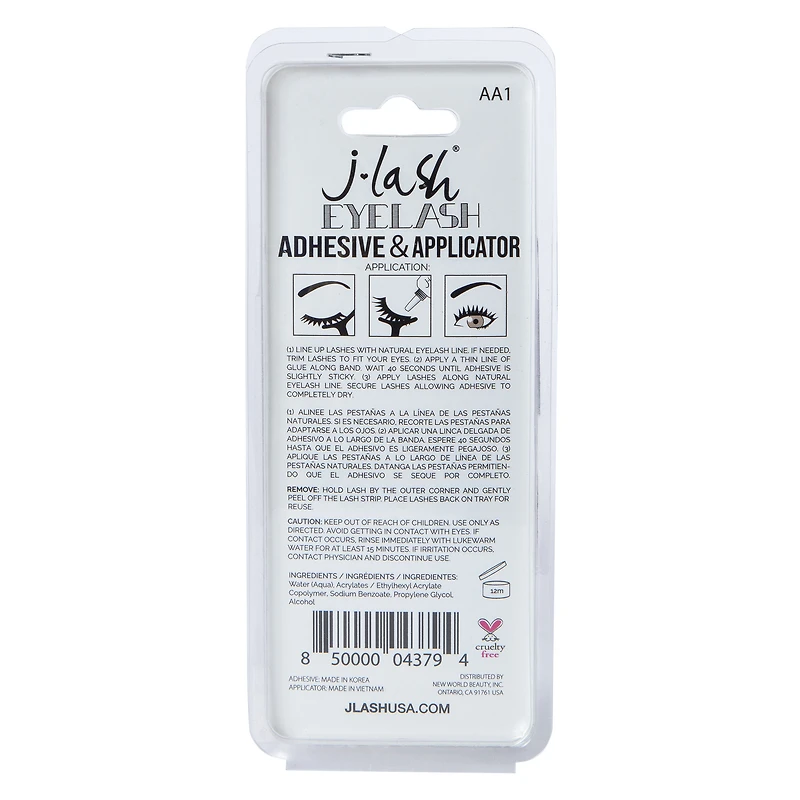 j-lash® clear eyelash glue & applicator set