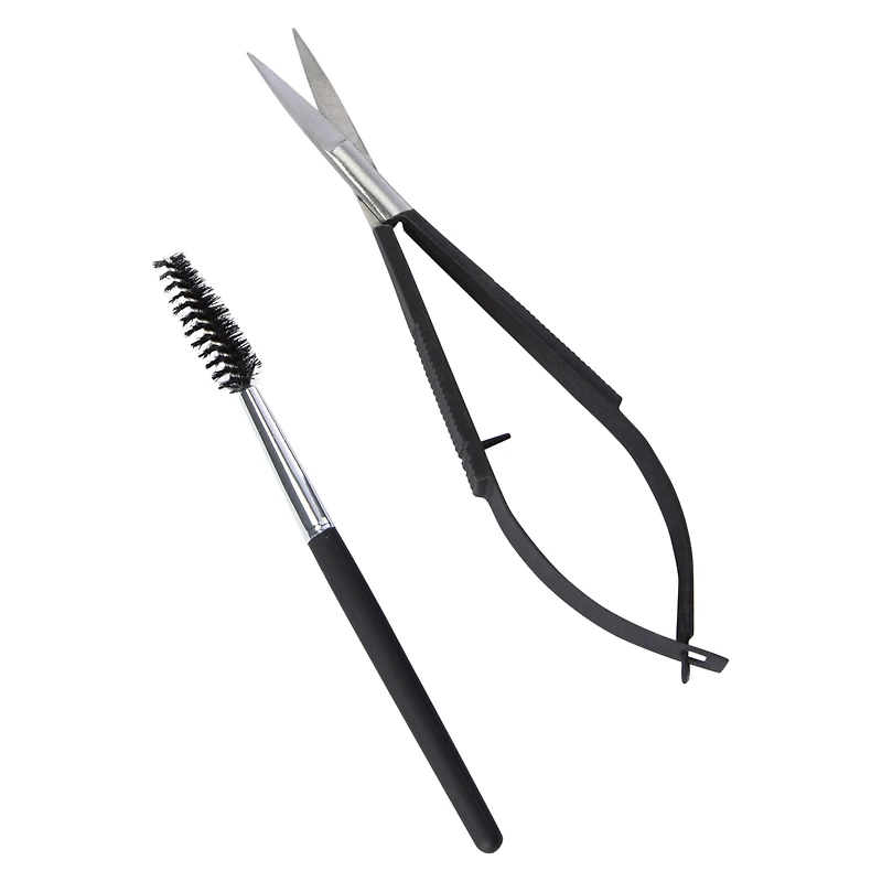 dream cut® easy squeeze brow scissors & brush