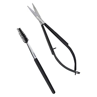 dream cut® easy squeeze brow scissors & brush