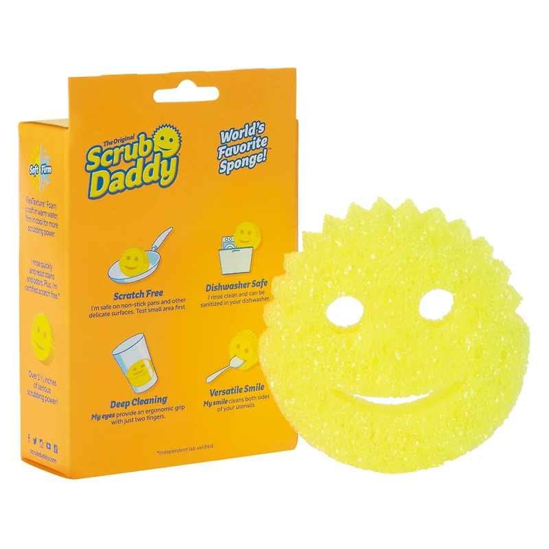 the original scrub daddy® flex texture® scrubber