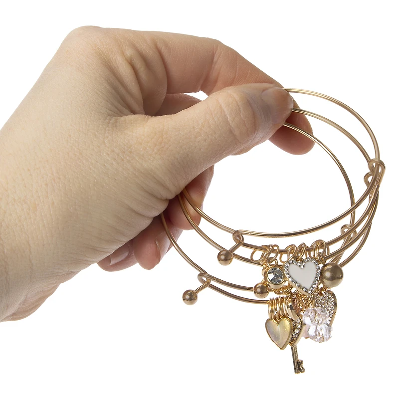 all you need is love charm bracelets 3-count