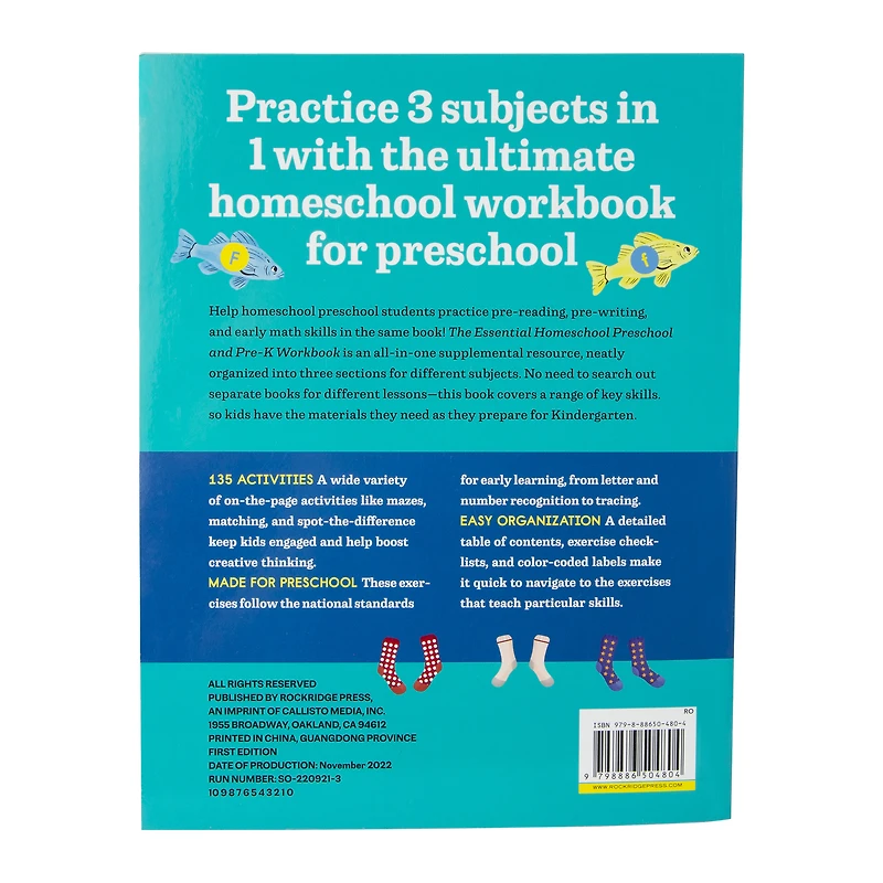 the essential homeschool preschool & pre-k workbook