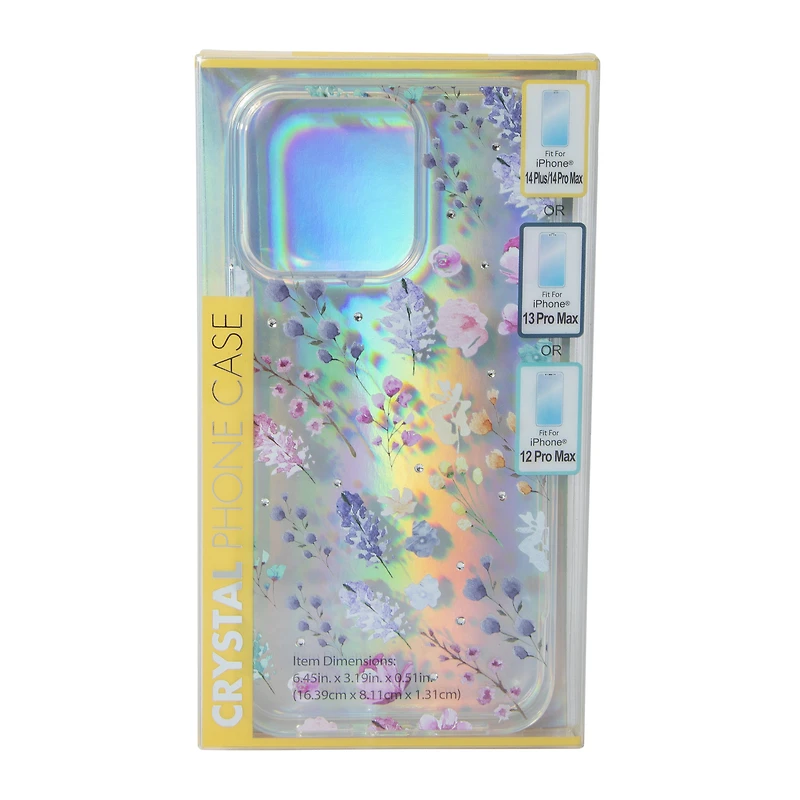 iPhone 14 Pro Max®/14 Max® crystal phone case - hearts