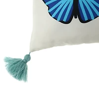 butterfly bolster pillow 10in x 20in