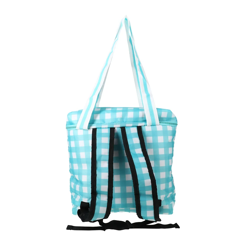 gingham cooler backpack 17.5in