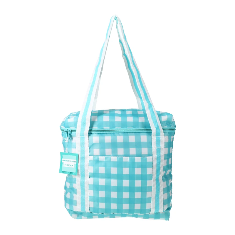 gingham cooler backpack 17.5in