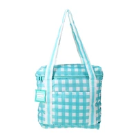 gingham cooler backpack 17.5in