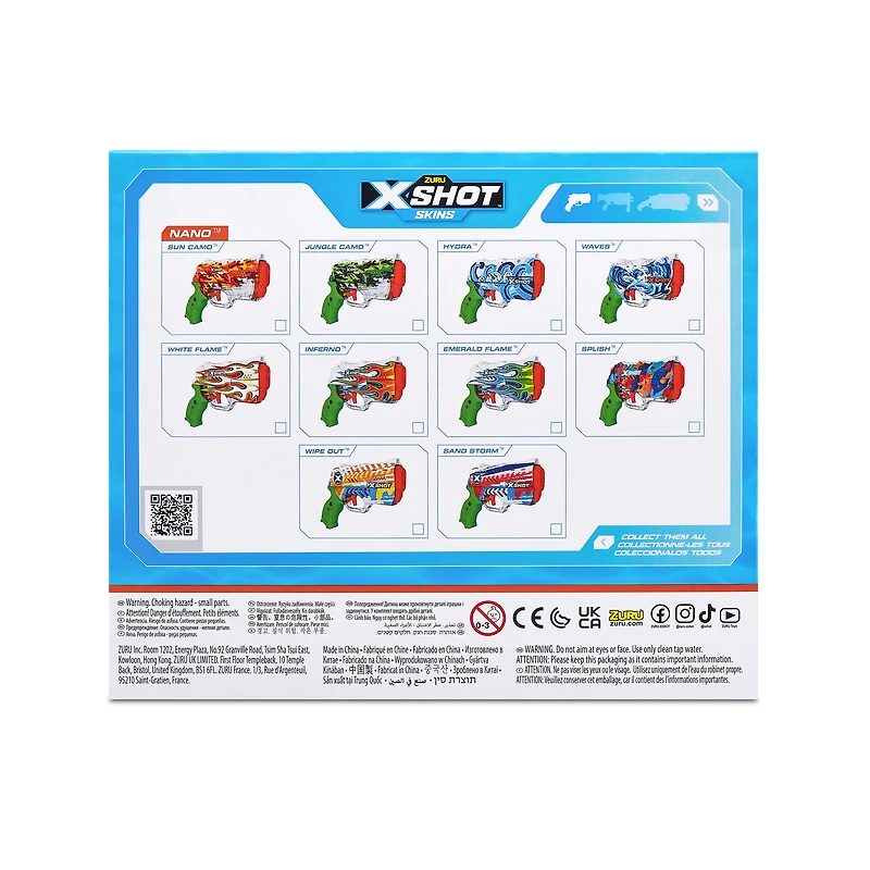 zuru® x-shot water fast-fill skins nano blaster